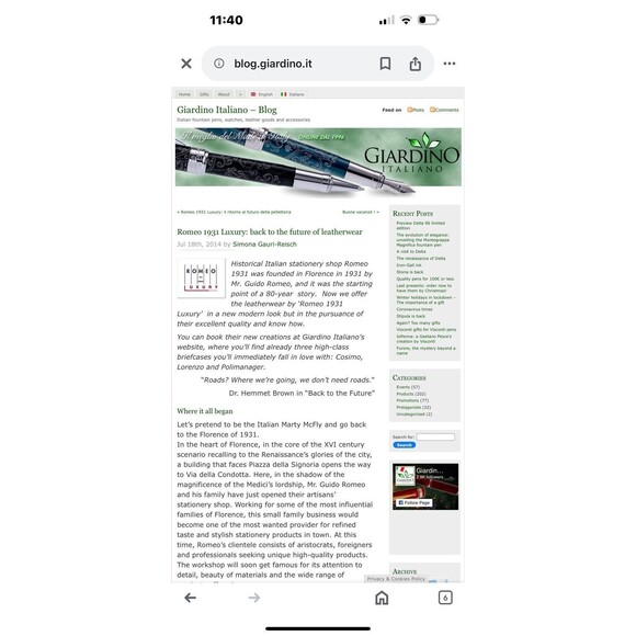 ROMEO 1931 LUXURY BRIEFCASE ITALIAN LEATHER ONE OF A KIND - Picture 12 of 12